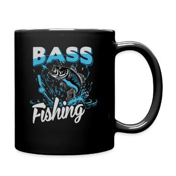 Pêche au bar - Mug uni - noir - Droite