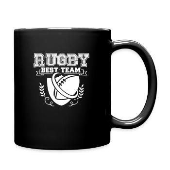 Rugby Rugby Rugby - Tasse einfarbig - Schwarz - Rechts