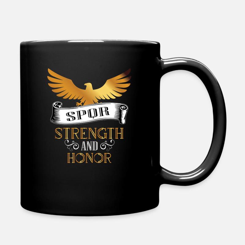 HONNEUR ET FORCE FORCE ET HONNEUR DE LA LÉGION ROMAINE - Mug uni - noir