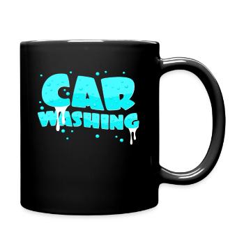 Autowäsche - Tasse einfarbig - Schwarz - Rechts