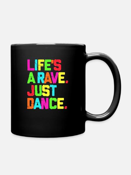 Rave dancing - Full Colour Mug - black