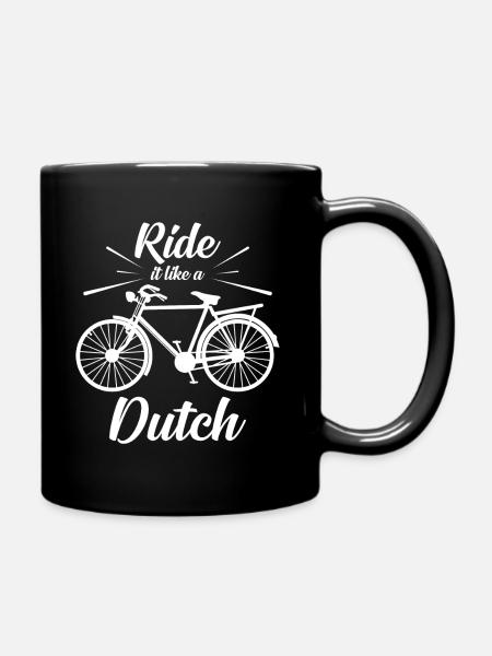 Hollandrad fahren - Tasse einfarbig - Schwarz