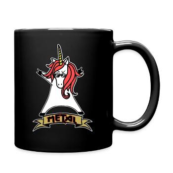 Metal Einhorn - Einhorn - Metal - Musik - Tasse einfarbig - Schwarz - Rechts