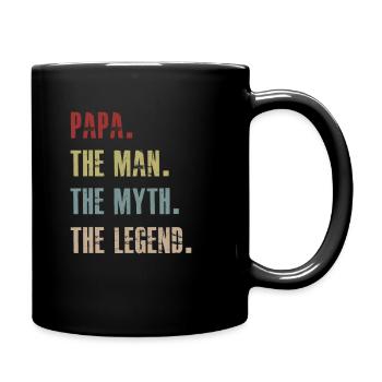 Papa The Man The Myth The Legend - Full Colour Mug - black - Right