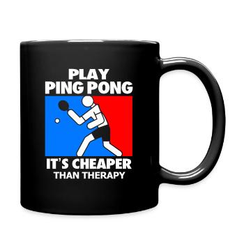 Ping Pong Ping Pong ping cadeau - Mug uni - noir - Droite