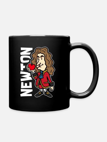 Isaac Newton - Taza monocolor - negro