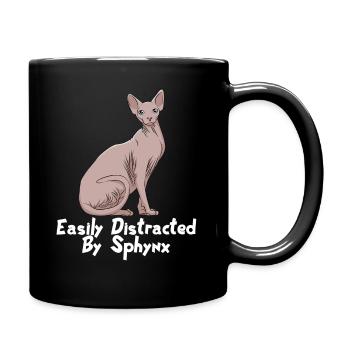 Sphynx Sphinx Katze Kätzchen Haustier Geschenk - Tasse einfarbig - Schwarz - Rechts