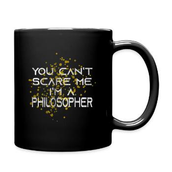 Philosoph Angst - Tasse einfarbig - Schwarz - Rechts