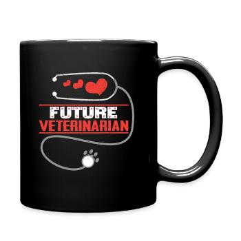 Future Veterinarian Veterinary Student Gift - Full Colour Mug - black - Right