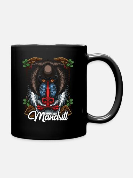 Mandrill - Tasse einfarbig - Schwarz