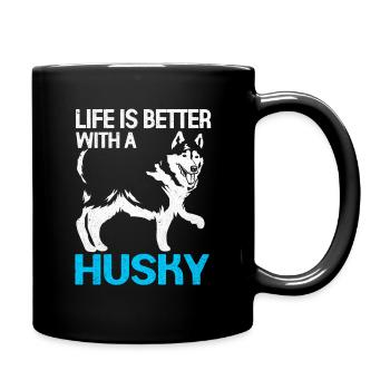 Husky - Full Colour Mug - black - Right