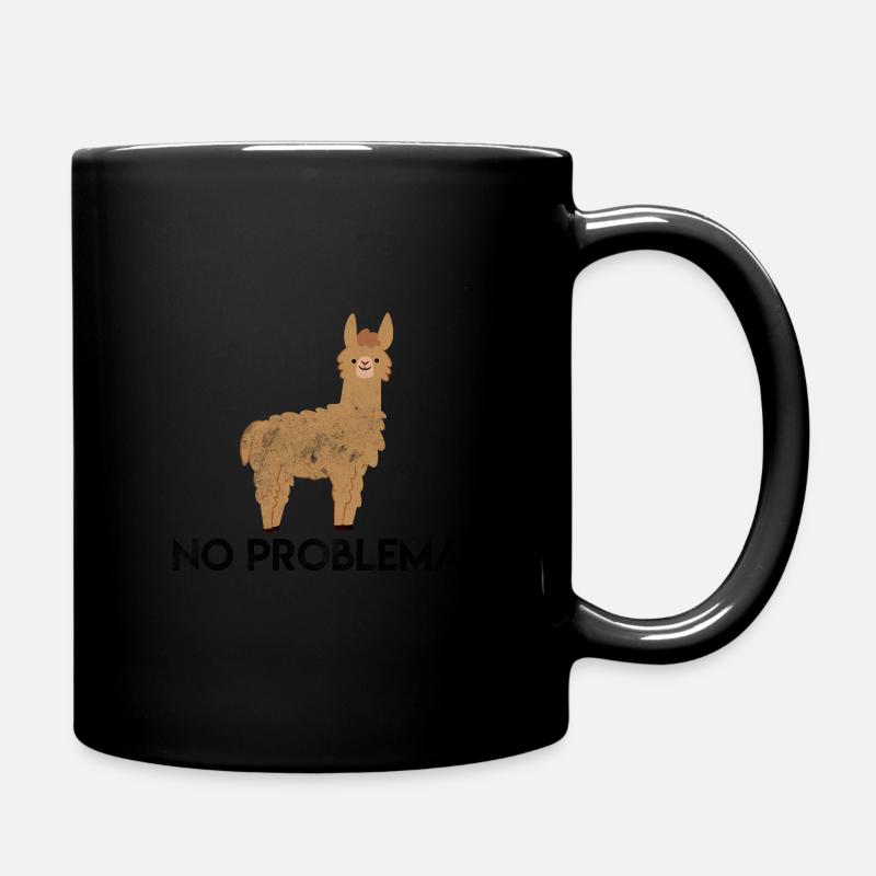 Lama Llama No Problema Geschenk - Tasse einfarbig - Schwarz