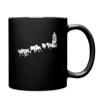 Huskies - Mug uni - noir - Droite