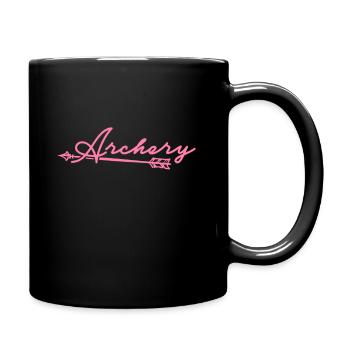 Bogenschießen Schütze Bogenschützin Pfeil Bogen - Tasse einfarbig - Schwarz - Rechts