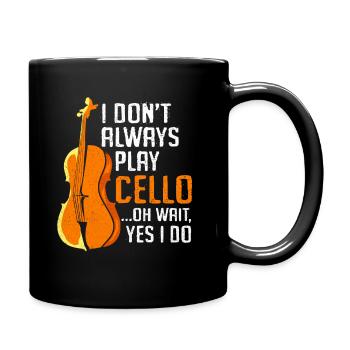 Cello - Tasse einfarbig - Schwarz - Rechts
