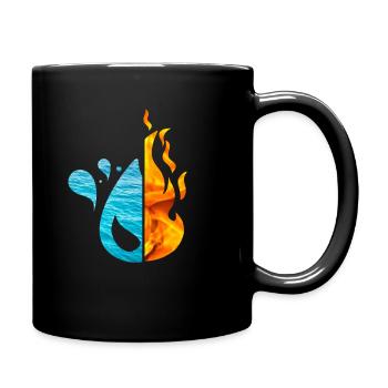 Éléments de feu et d'eau - Mug uni - noir - Droite