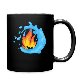 Elements fire and water - Full Colour Mug - black - Right