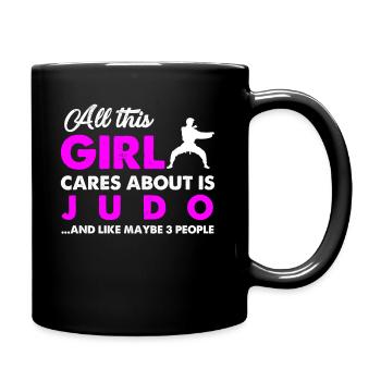Judo Girl - Tasse einfarbig - Schwarz - Rechts