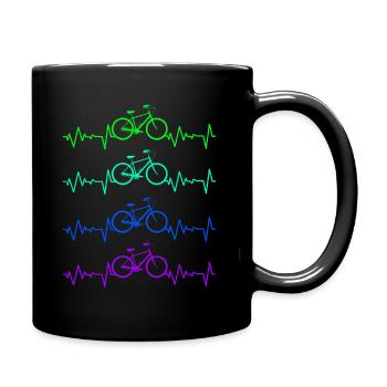 Fahrrad - Tasse einfarbig - Schwarz - Rechts
