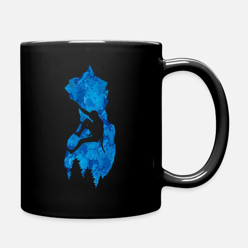 Klettern Kletterer - Tasse einfarbig - Schwarz