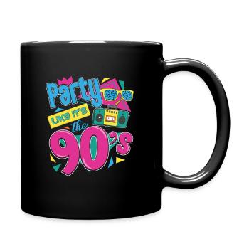 party like it's the 90s - Full Colour Mug - black - Right
