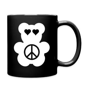 Festival Bear - Tasse einfarbig - Schwarz - Rechts