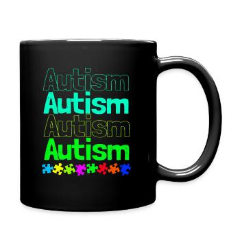 Autismus - Tasse einfarbig - Schwarz - Rechts