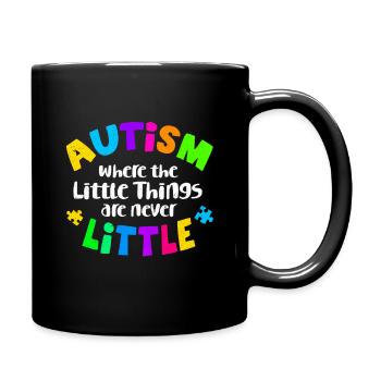 Autismus - Tasse einfarbig - Schwarz - Rechts