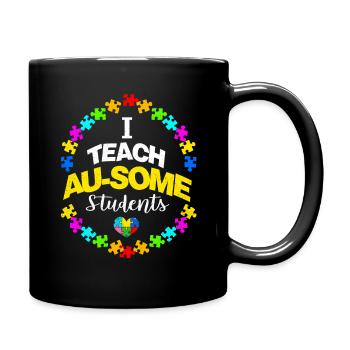 Autismus - Tasse einfarbig - Schwarz - Rechts