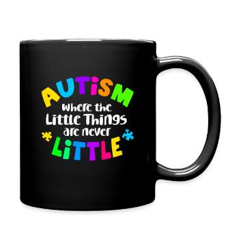 Autism Awareness Day Care Autistic Parents Love - Full Colour Mug - black - Right