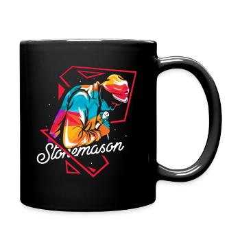 Stonemason polygon - Full Colour Mug - black - Right