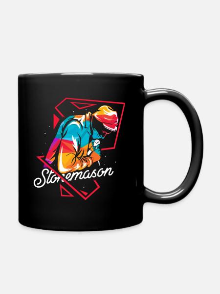Polygone de tailleur de pierre - Mug uni - noir