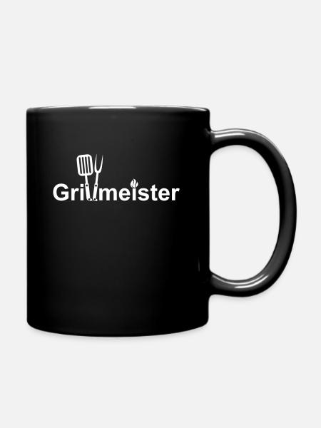 Grillmeister Grillmaster Grillen Grillschürze - Tasse einfarbig - Schwarz