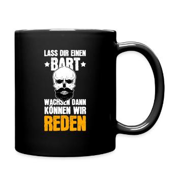 Bart Bartträger Spruch Geschenk Geschenkidee - Tasse einfarbig - Schwarz - Rechts