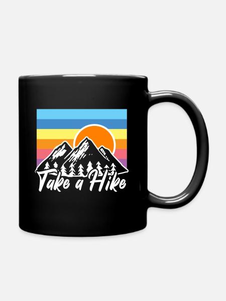 Wandern Wanderung - Tasse einfarbig - Schwarz