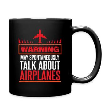 Funny Pilot and Aircraft Giftss - Mug uni - noir - Droite