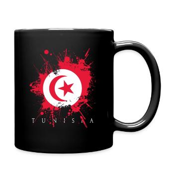 Tunisia Tunesien Afrika Tunis Fahne Flagge Land - Tasse einfarbig - Schwarz - Rechts