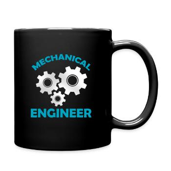 Maschinenbau Geschenk Studium Job Beruf - Tasse einfarbig - Schwarz - Rechts