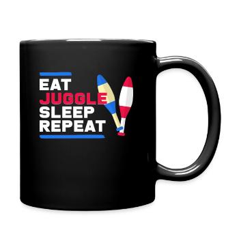 Juggling clubs - Full Colour Mug - black - Right