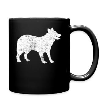 Border Collie - Tasse einfarbig - Schwarz - Rechts