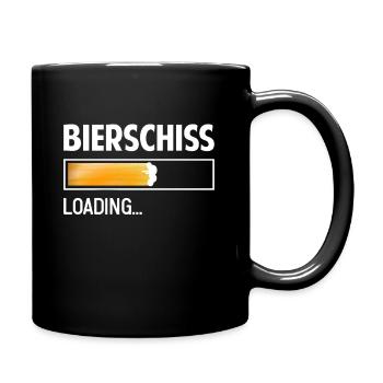 Bierschiss saufen Bier Witz - Full Colour Mug - black - Right
