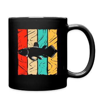Coelacanth Extinct Fossil Fish Gift - Full Colour Mug - black - Right