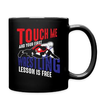 Wrestling - Tasse einfarbig - Schwarz - Rechts