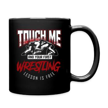 Wrestling - Tasse einfarbig - Schwarz - Rechts
