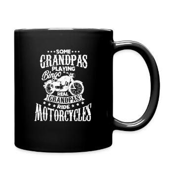 Motorrad Opa - Tasse einfarbig - Schwarz - Rechts
