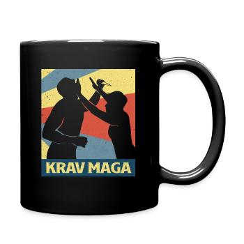 Krav Maga - Tasse einfarbig - Schwarz - Rechts