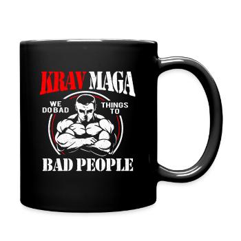 Krav Maga - Tasse einfarbig - Schwarz - Rechts