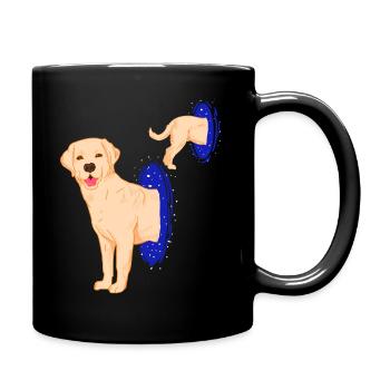 Retriever Labrador dans le trou noir, fan de l'espace - Mug uni - noir - Droite