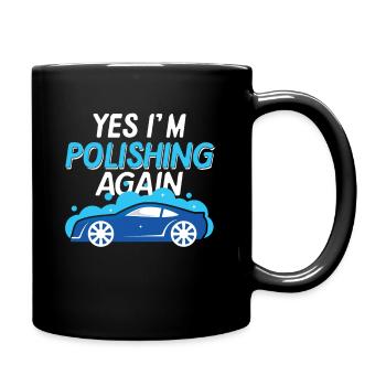 Fahrzeugpflege Detailer Detailing Polieren Waschen - Tasse einfarbig - Schwarz - Rechts