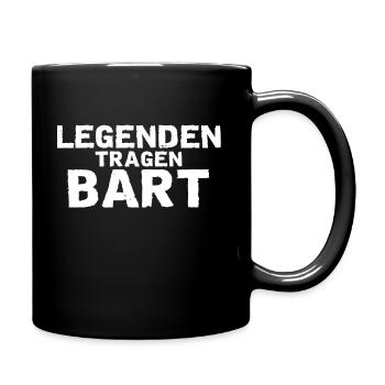 Legende mit Bart - Tasse einfarbig - Schwarz - Rechts
